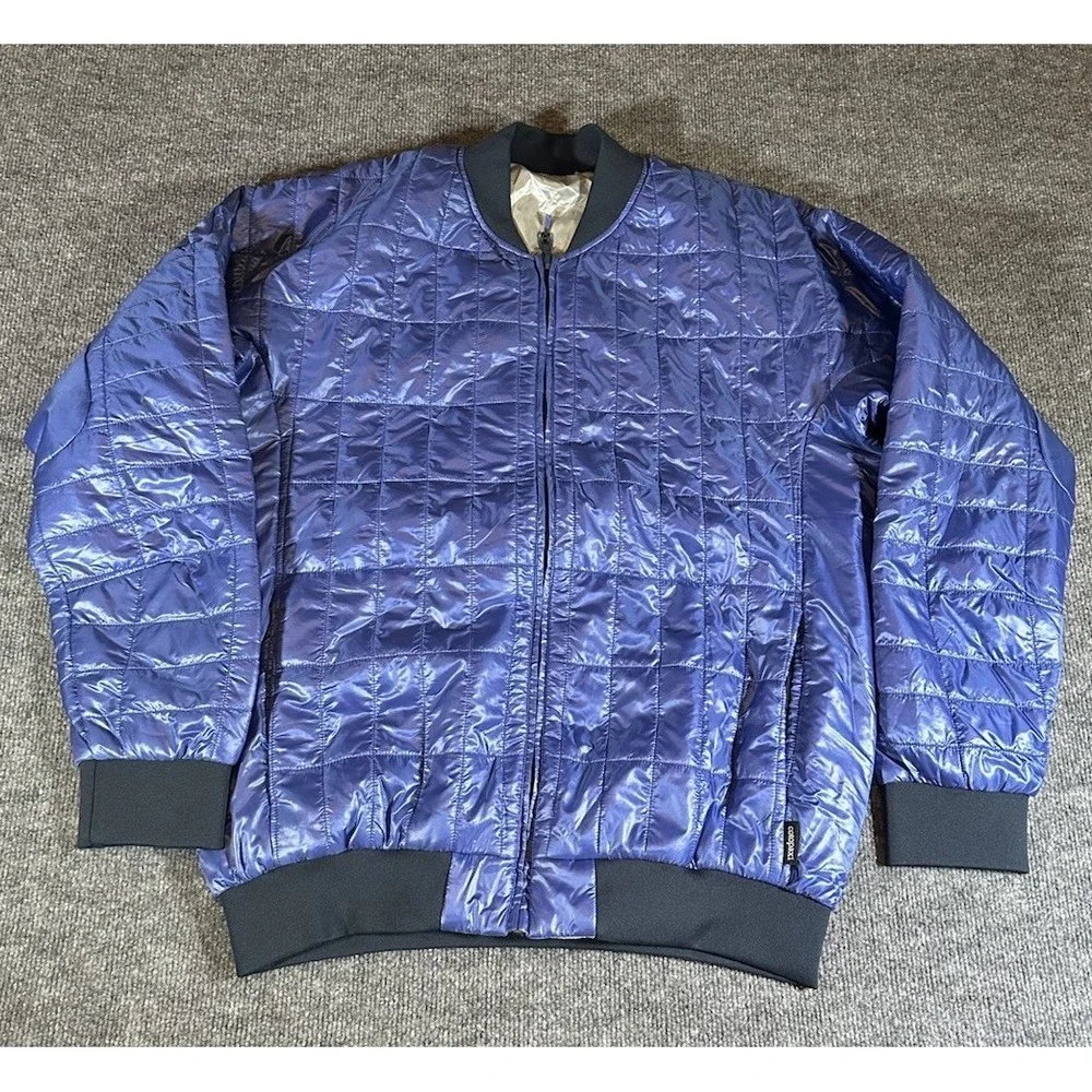 Cotopaxi Kusa Jacket Men XL Blue Quilted Llama Fiber Insulated Packable Puffer